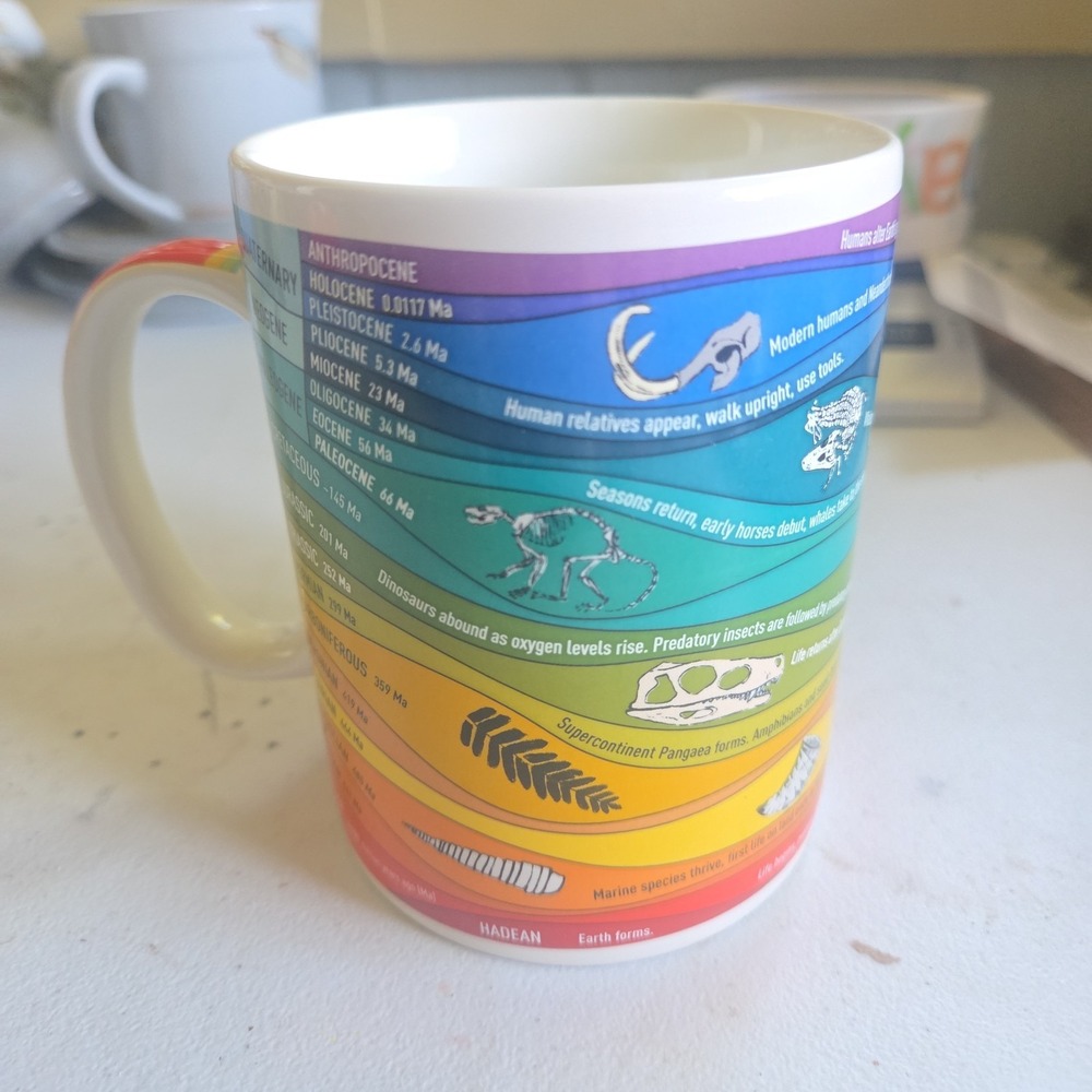 Geologic Time Cenazoic Era Rainbow Mug (2018) The Unemployed Philosophers Guide